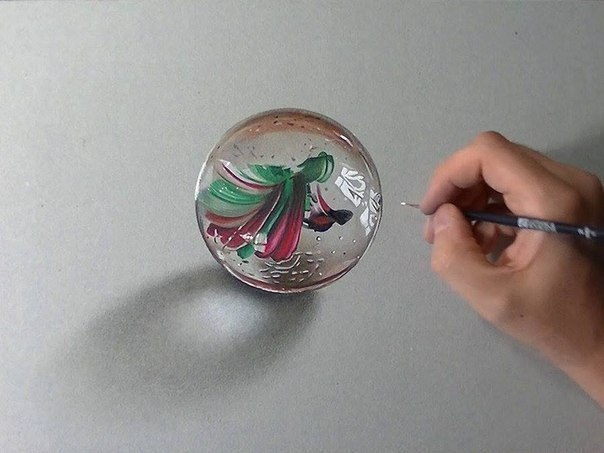 Рисунки акварельными карандашами от Marcello Barenghi.