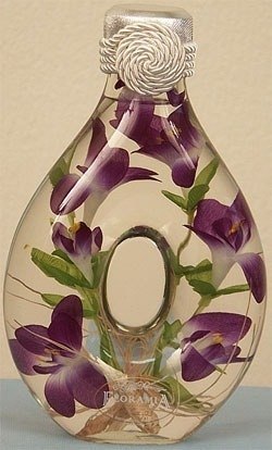 Декоративная бутылочка с цветами