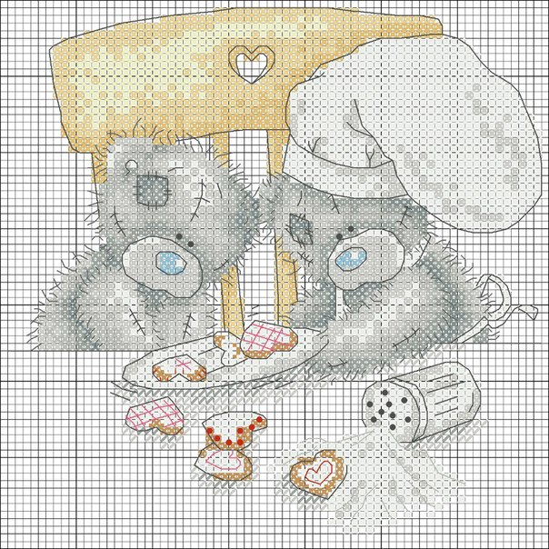 Схемы для вышивки "Мишки Тедди"