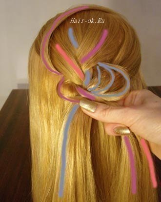 Шикарная ажурная коса для длинных волос
