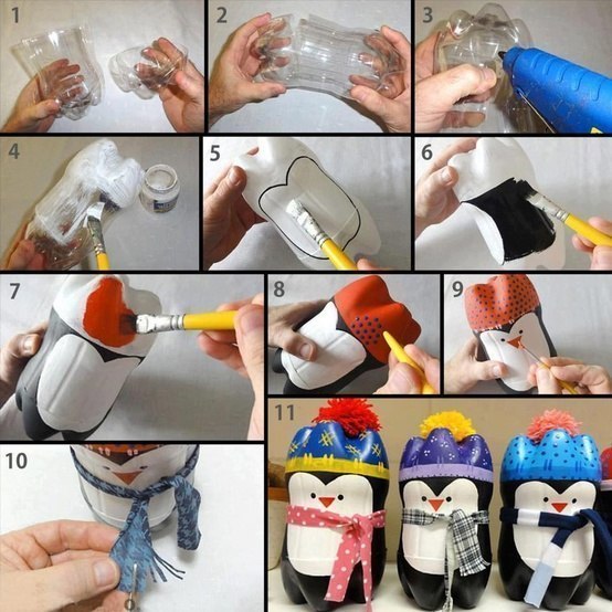 Делаем игрушки из пластиковых бутылок.
