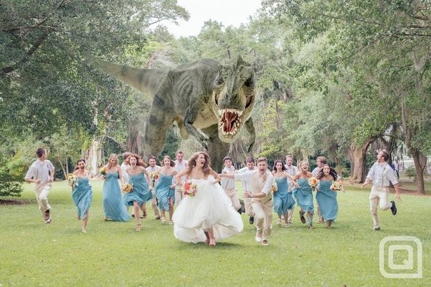 Самая крутая идея для свадебной фотографии!