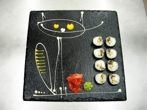 Картины на тарелках для суши