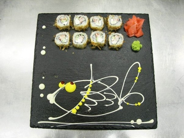 Картины на тарелках для суши
