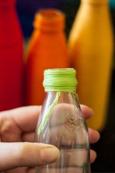 Как сделать красивую вазу из бутылки
