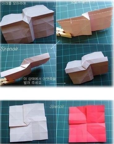 Роза оригами