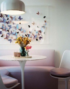 Декорируем интерьер бабочками с яркой окраской. Мастер-класс