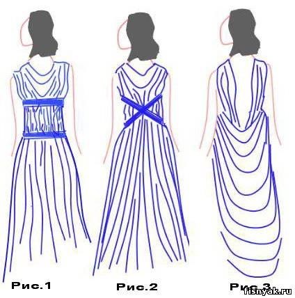 Греческое платье. 2 способа сшить самим.