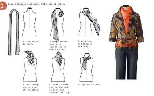 6 оригинальных способов завязывать шарф.