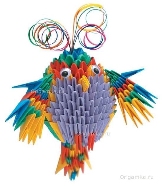 Модульное оригами: попугай