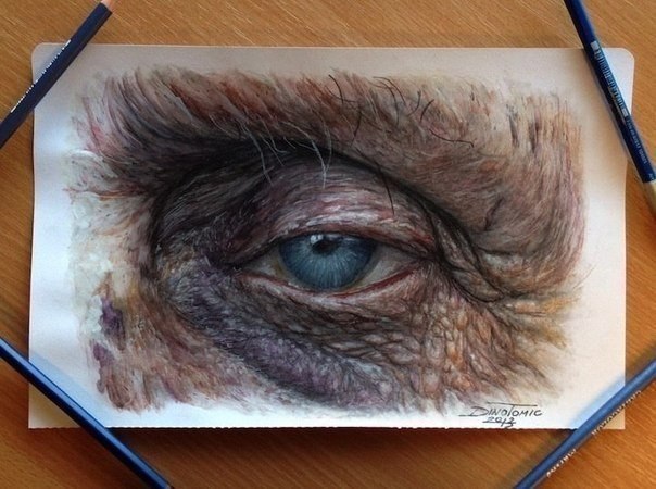 Гиперреалистичные рисунки глаз