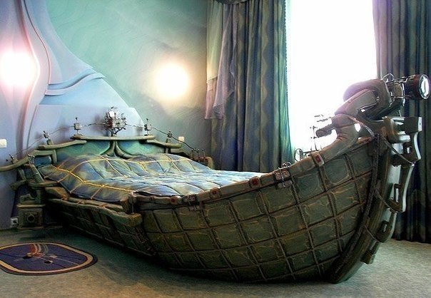 Необычная кровать для любителя морских путешествий