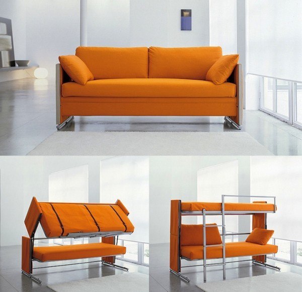 Двухъярусная кровать с диваном от Лондонской мебельной компании.