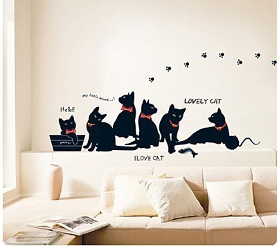 Идея декора стен: всем любителям кошек посвящается! ;)