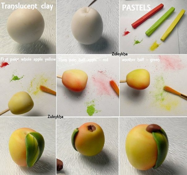 Овощи и фрукты из пластики