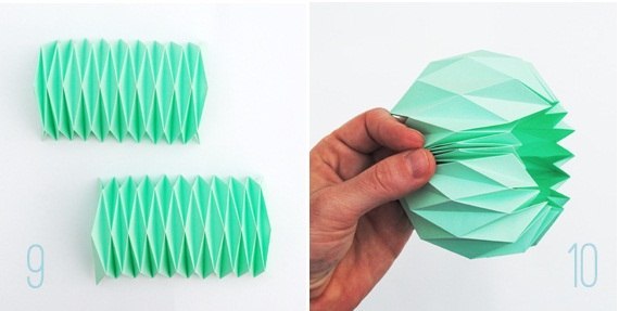 Бумажный геометрический декор вазочки. МК. Шаблон в прикреплении.