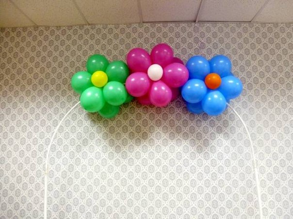 Цветочная арка из воздушных шаров
