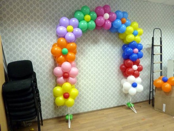 Цветочная арка из воздушных шаров