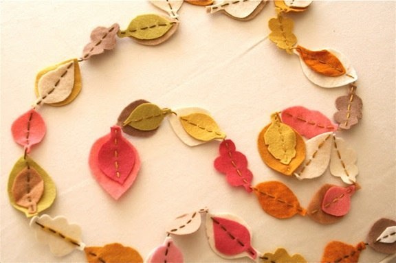 Осенние листочки из фетра