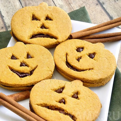 Рецепт "Печенье «Тыквы» на Halloween"
