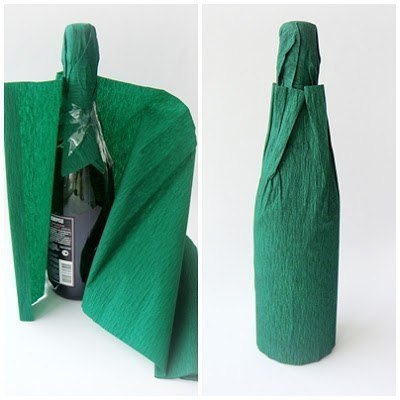 Праздничная упаковка для бутылки шампанского